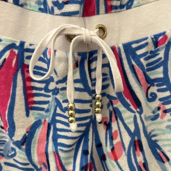 Lilly Pulitzer Dixon Terrycloth Romper Red, Right, Return XS - Picture 3 of 8